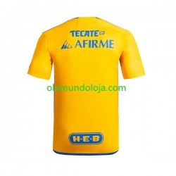 Camisola Tigres UANL Homem Equipamento Primeiro 2023-2024 Manga Curta